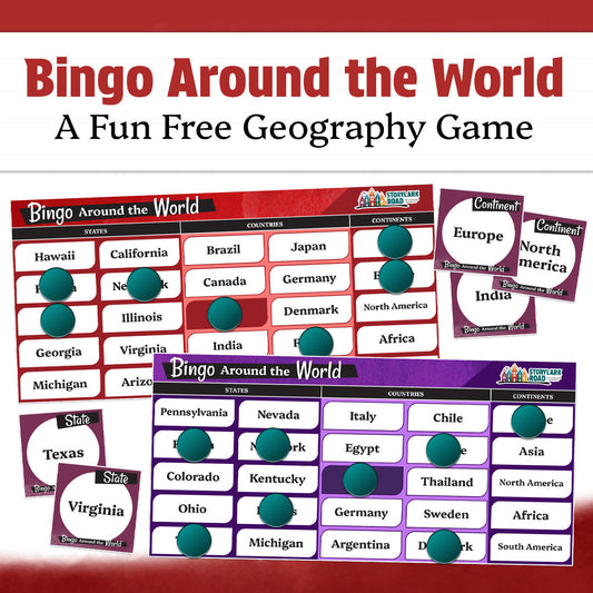 Bingo Around the World - A Fun FREE Geography Game