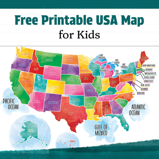 Free Printable USA Map